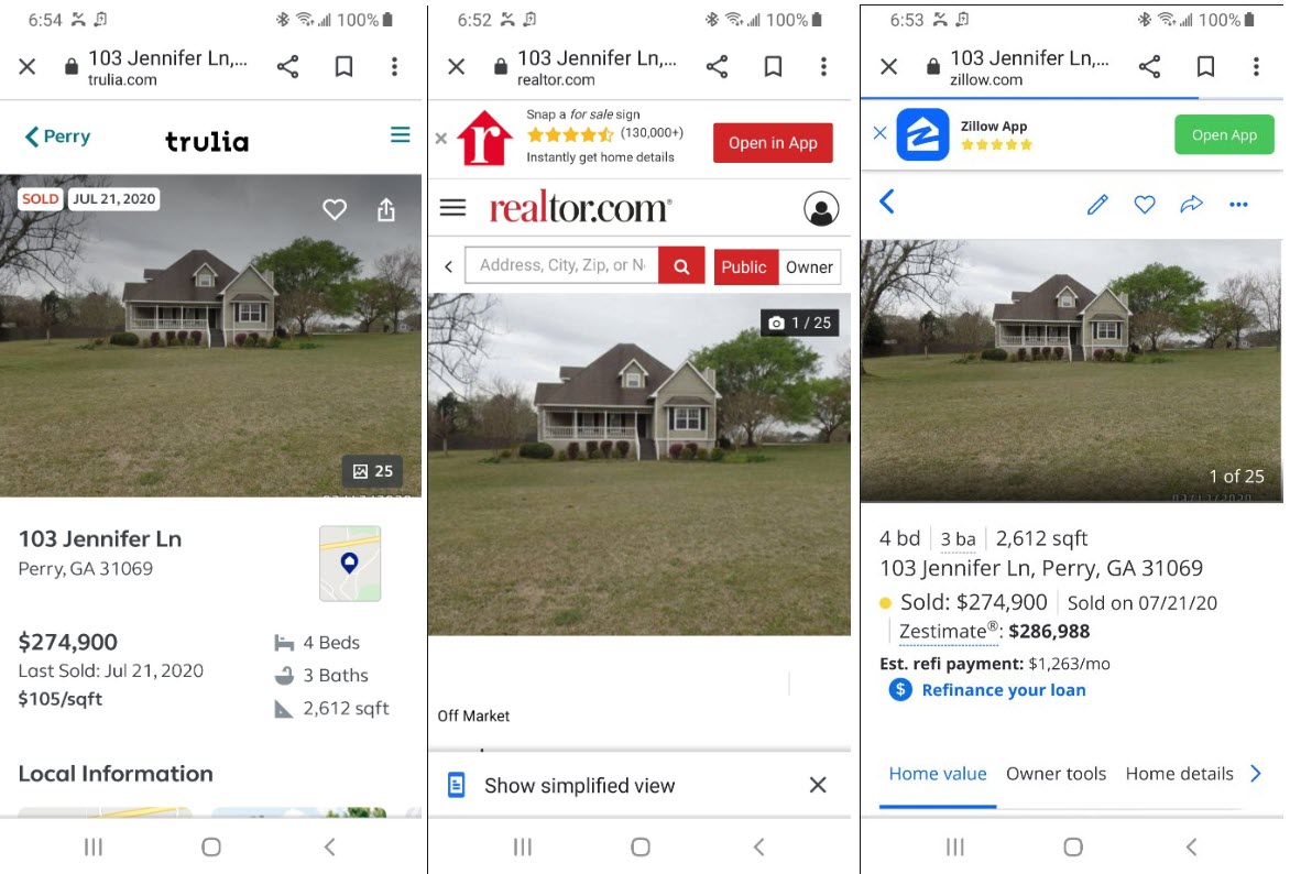 Real House Address Realtor Address Photos - NMFS
